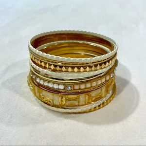 Gold Bangles Bracelet Set